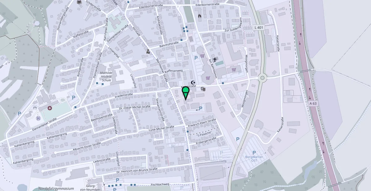 Lageplan: VILU Media, Marnheimer Str. 59 in 67292 Kirchheimbolanden